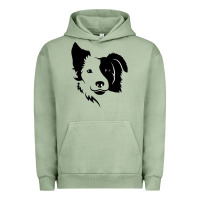 Pigment Oil Green dog, collie, dogs, collies, border collies, puppy, sheepdog Urban Hoodie - linhVisuals