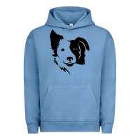 Pigment Pebble Blue dog, collie, dogs, collies, border collies, puppy, sheepdog Urban Hoodie - linhVisuals