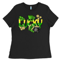 Black Lucky St. Patrick's Day Ladies Tee - HowdyJamesFarm