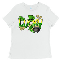 White Lucky St. Patrick's Day Ladies Tee - HowdyJamesFarm