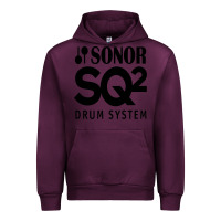 Mauve Wine Sonor Drum Urban Hoodie - linhVisuals
