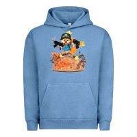 Pigment Pebble Blue conker the squirrel, bad, video game, game, green, squirel Urban Hoodie - linhVisuals