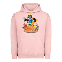 Pigment Salmon conker the squirrel, bad, video game, game, green, squirel Urban Hoodie - linhVisuals