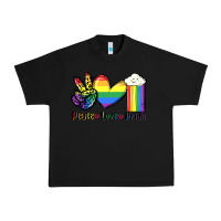Black Peace love Pride Urban Heavy Tee - FaDigitalArtStudio