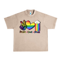 French Oak Peace love Pride Urban Heavy Tee - FaDigitalArtStudio