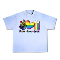 Grape Ice Peace love Pride Urban Heavy Tee - FaDigitalArtStudio