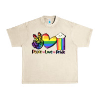 Sandshell Peace love Pride Urban Heavy Tee - FaDigitalArtStudio