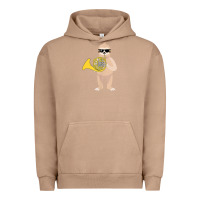 Pigment Burro funny sloth wearing sunglasses playing french horn Urban Hoodie - linhVisuals