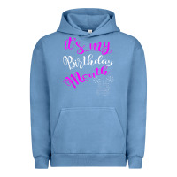 Pigment Pebble Blue it's my birthday month party Urban Hoodie - linhVisuals