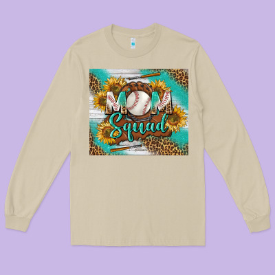 Baseball Mom Squad Tumbler Long Sleeve Tee Designed By Bundleandbundleshop