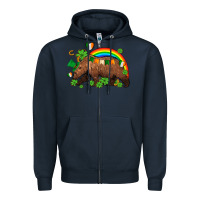 Navy st patricks bear ado Zipper Hoodie - AdoDesignShop