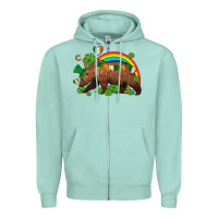 Seafoam st patricks bear ado Zipper Hoodie - AdoDesignShop