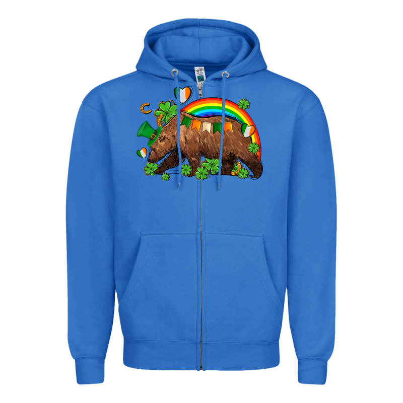 St Patricks Bear Ado Zipper Hoodie by AdoDesignShop | Teevron