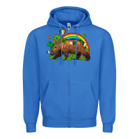 True Royal st patricks bear ado Zipper Hoodie - AdoDesignShop