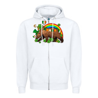 White st patricks bear ado Zipper Hoodie - AdoDesignShop