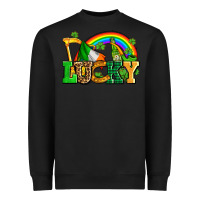 Black lucky with st patricks elements Heavyweight Sweatshirt - AdoDesignShop