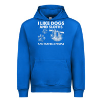 Cobalt i like dogs and sloths and maybe 3 people funny animals Urban Hoodie - linhVisuals