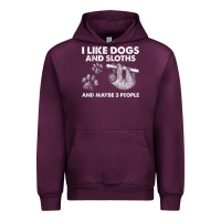 Mauve Wine i like dogs and sloths and maybe 3 people funny animals Urban Hoodie - linhVisuals