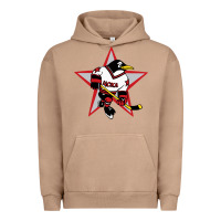 Pigment Burro red penguin 1990's russian Urban Hoodie - linhVisuals