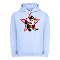 Pigment Grape Ice red penguin 1990's russian Urban Hoodie - linhVisuals