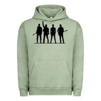 Pigment Oil Green u2 silhouette the joshua tree tour poster Urban Hoodie - linhVisuals
