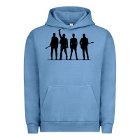 Pigment Pebble Blue u2 silhouette the joshua tree tour poster Urban Hoodie - linhVisuals