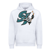 White the-san-jose-barracuda-pen Urban Hoodie - linhVisuals