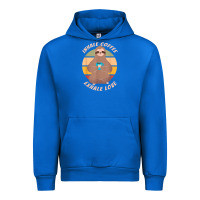 Cobalt inhale coffee exhale love sloth namaste yoga lover Urban Hoodie - linhVisuals