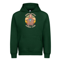 Forest Green inhale coffee exhale love sloth namaste yoga lover Urban Hoodie - linhVisuals