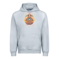 Heather Grey inhale coffee exhale love sloth namaste yoga lover Urban Hoodie - linhVisuals