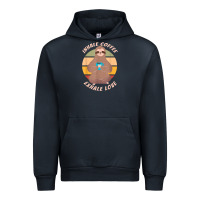 Navy inhale coffee exhale love sloth namaste yoga lover Urban Hoodie - linhVisuals