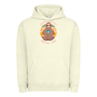 Pigment Pistachio inhale coffee exhale love sloth namaste yoga lover Urban Hoodie - linhVisuals