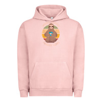 Pigment Salmon inhale coffee exhale love sloth namaste yoga lover Urban Hoodie - linhVisuals