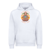 White inhale coffee exhale love sloth namaste yoga lover Urban Hoodie - linhVisuals