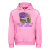 Fuchsia Pink Farmers Market Fresh Lavender Urban Hoodie - linhVisuals