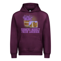 Mauve Wine Farmers Market Fresh Lavender Urban Hoodie - linhVisuals