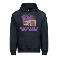 Navy Farmers Market Fresh Lavender Urban Hoodie - linhVisuals