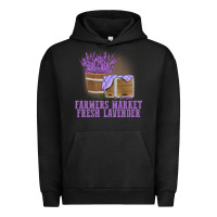 Pigment Black Farmers Market Fresh Lavender Urban Hoodie - linhVisuals