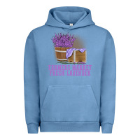 Pigment Pebble Blue Farmers Market Fresh Lavender Urban Hoodie - linhVisuals