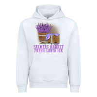 White Farmers Market Fresh Lavender Urban Hoodie - linhVisuals