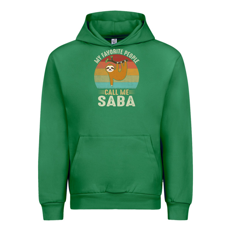 Mens My Favorite People Call Me Saba Cute Sloth Lover Grandpa Premium Urban Hoodie by linhVisuals | Teevron