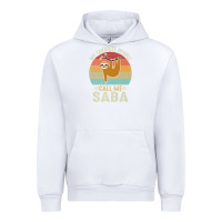 White mens my favorite people call me saba cute sloth lover grandpa premium Urban Hoodie - linhVisuals