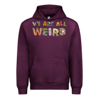 Mauve Wine we are all weird Urban Hoodie - linhVisuals