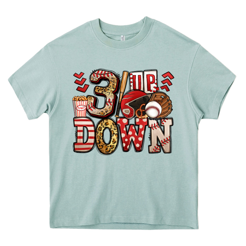 Three Up Three Down Baseball Heavy Core Tee by Jasminsmagicworld | Teevron