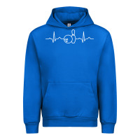 Cobalt bowling heartbeat bowler ecg bowling ball tournament gift sweatshirt Urban Hoodie - linhVisuals