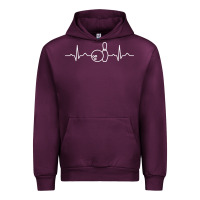 Mauve Wine bowling heartbeat bowler ecg bowling ball tournament gift sweatshirt Urban Hoodie - linhVisuals