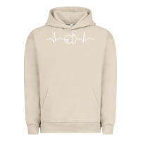 Pigment French Oak bowling heartbeat bowler ecg bowling ball tournament gift sweatshirt Urban Hoodie - linhVisuals