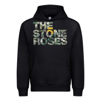 Black THE STONE ROSES GREEN Urban Hoodie - linhVisuals