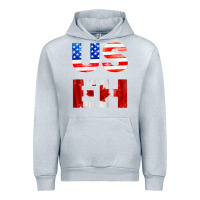 Heather Grey america canada Urban Hoodie - linhVisuals