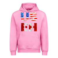 Fuchsia Pink america canada Urban Hoodie - linhVisuals